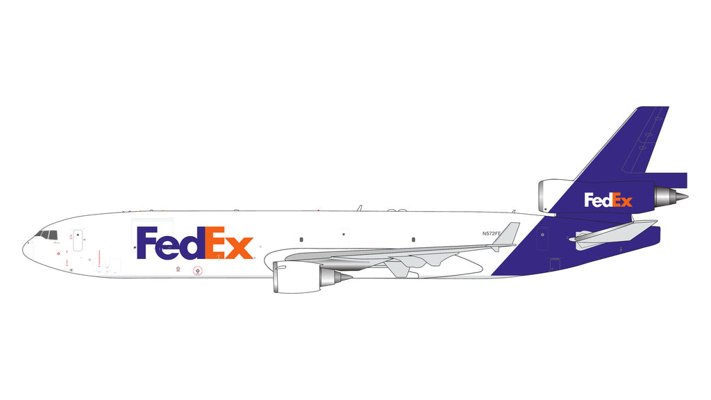 FedEx MD-11F N572FE GeminiJets GJFDX2449 Scale 1:400