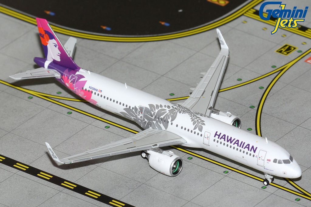 Hawaiian Airlines Airbus A321neo N208HA GeminiJets GJHAL2302 Scale 1:400