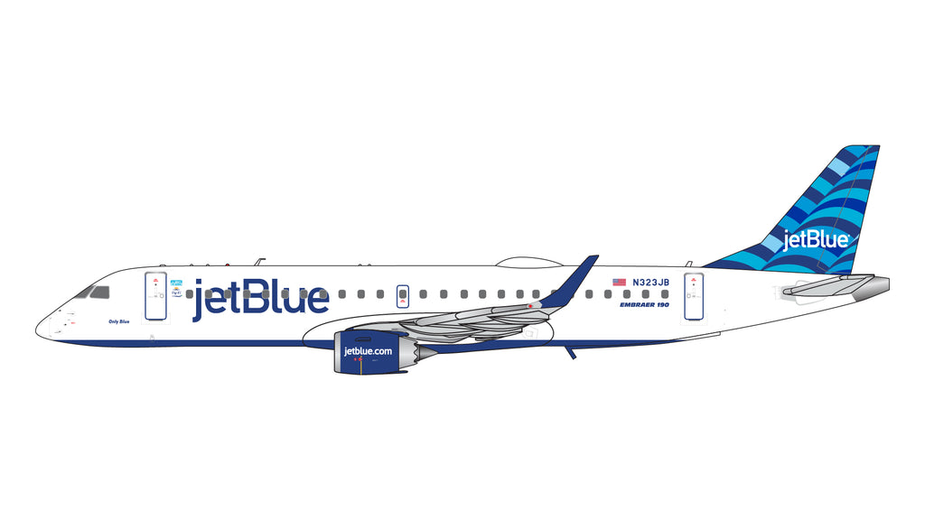 JetBlue Embraer E-190 N323JB GeminiJets GJJBU2287 Scale 1:400