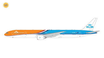 KLM Boeing 777-300ER Flaps Down PH-BVA Orange Pride GeminiJets GJKLM2268F Scale 1:400