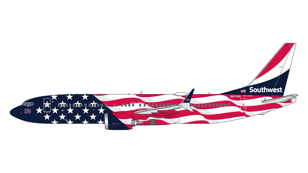 Southwest Boeing 737 MAX 8 N8719Q Liberty One GeminiJets GJSWA2440 Scale 1:400