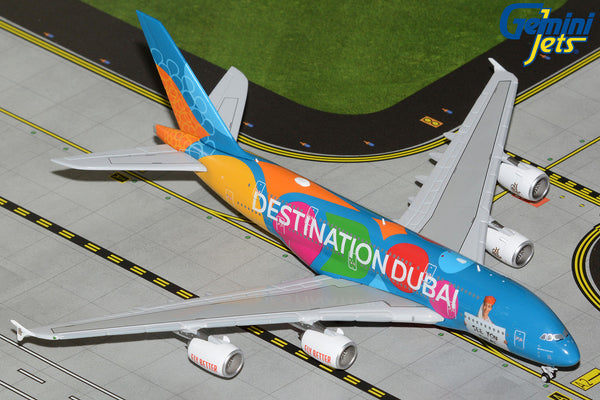Emirates Airbus A380 A6-EES Destination Dubai Be Part Of The Magic GeminiJets GJUAE2345 Scale 1:400