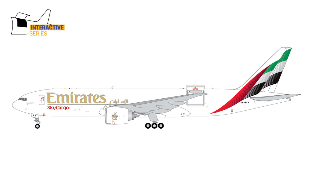 Emirates Sky Cargo Boeing 777F Interactive A6-EFV GeminiJets GJUAE2382 Scale 1:400