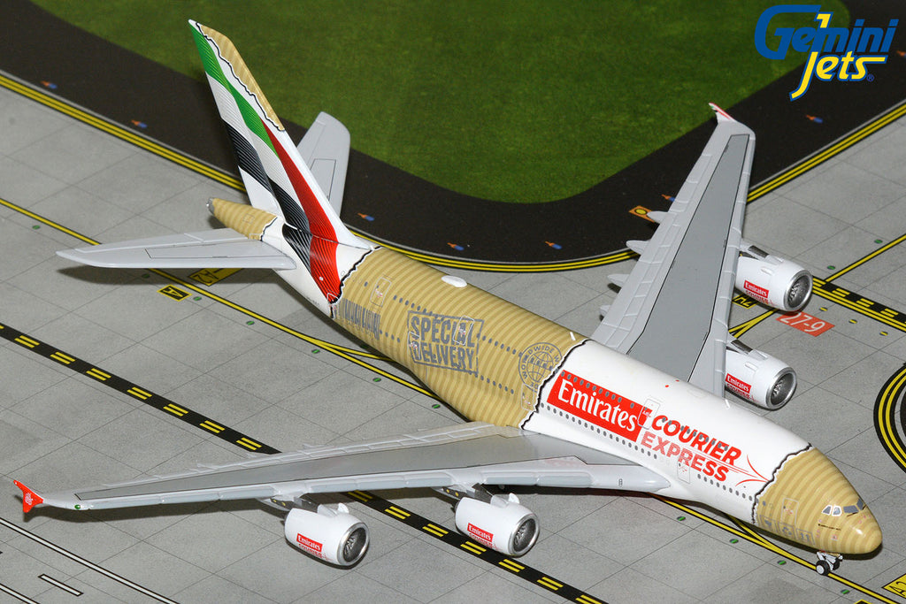 Emirates Airbus A380 A6-EET Courier Express GeminiJets GJUAE2384 Scale 1:400