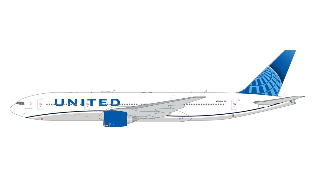 United Boeing 777-200ER N798UA GeminiJets GJUAL2230 Scale 1:400