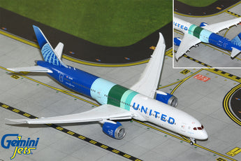 United Boeing 787-9 Flaps Down N24988 The Future Is SAF GeminiJets GJUAL2333F Scale 1:400