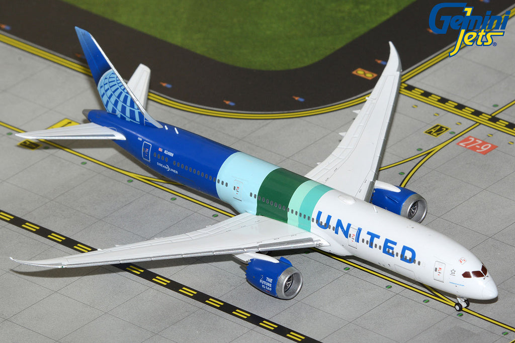 United Boeing 787-9 N24988 The Future Is SAF GeminiJets GJUAL2333 Scale 1:400