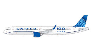 United Airbus A321neo N44550 100 Years GeminiJets GJUAL2424 Scale 1:400