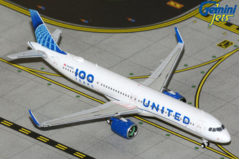 United Airbus A321neo N44550 100 Years GeminiJets GJUAL2424 Scale 1:400
