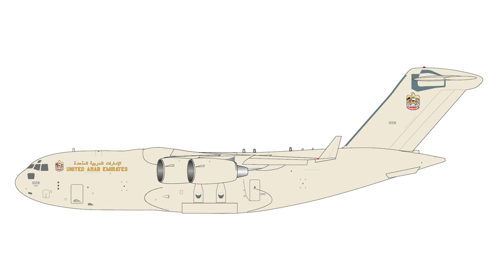 UAE Air Force Boeing C-17 1228 GeminiJets GMUAE159 Scale 1:400