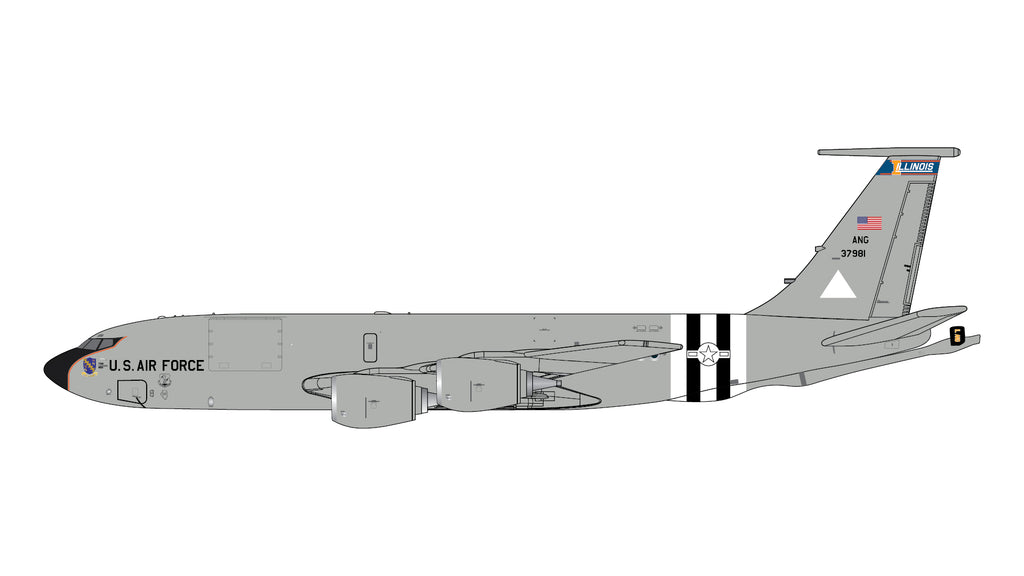 USAF Boeing KC-135R 63-7981 Illinois ANG GeminiJets GMUSA158 Scale 1:400