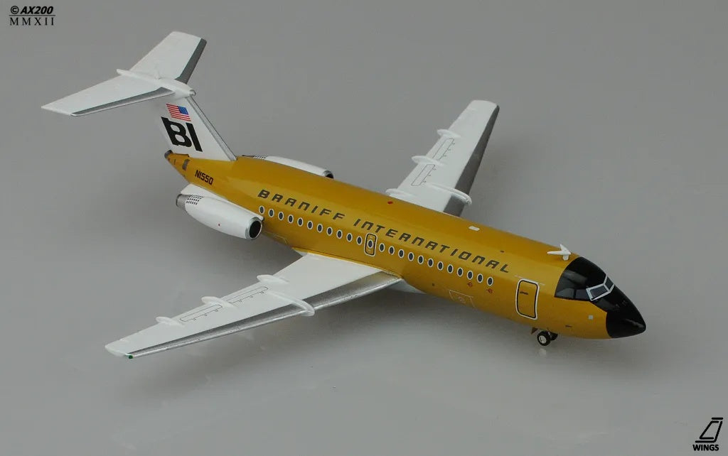 Braniff BAC-111-200 N1550 Ochre Jellybean JC Wings JC2187 JC2BNF187 Scale 1:200