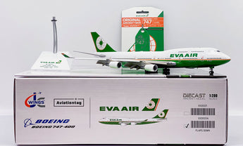 EVA Air Boeing 747-400 B-16411 With Aviationtag JC Wings JC2EVA0321 XX20321 Scale 1:200