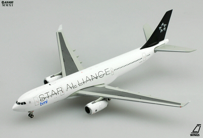 British Midland International Airbus A330-200 G-WWBD Star Alliance JC Wings JC4237 Scale 1:400