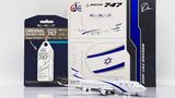 El Al Boeing 747-400 Flaps Down 4X-ELA With Aviationtag JC Wings JC4ELY0108A XX40108A Scale 1:400