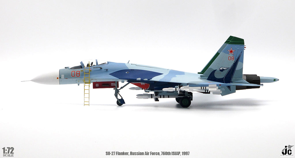 Russian Air Force Su-27 Flanker Red 08 (Lipetsk Shark, Lipetsk AB, Russia, 1997) JC Wings JCW-72-SU27-010 Scale 1:72