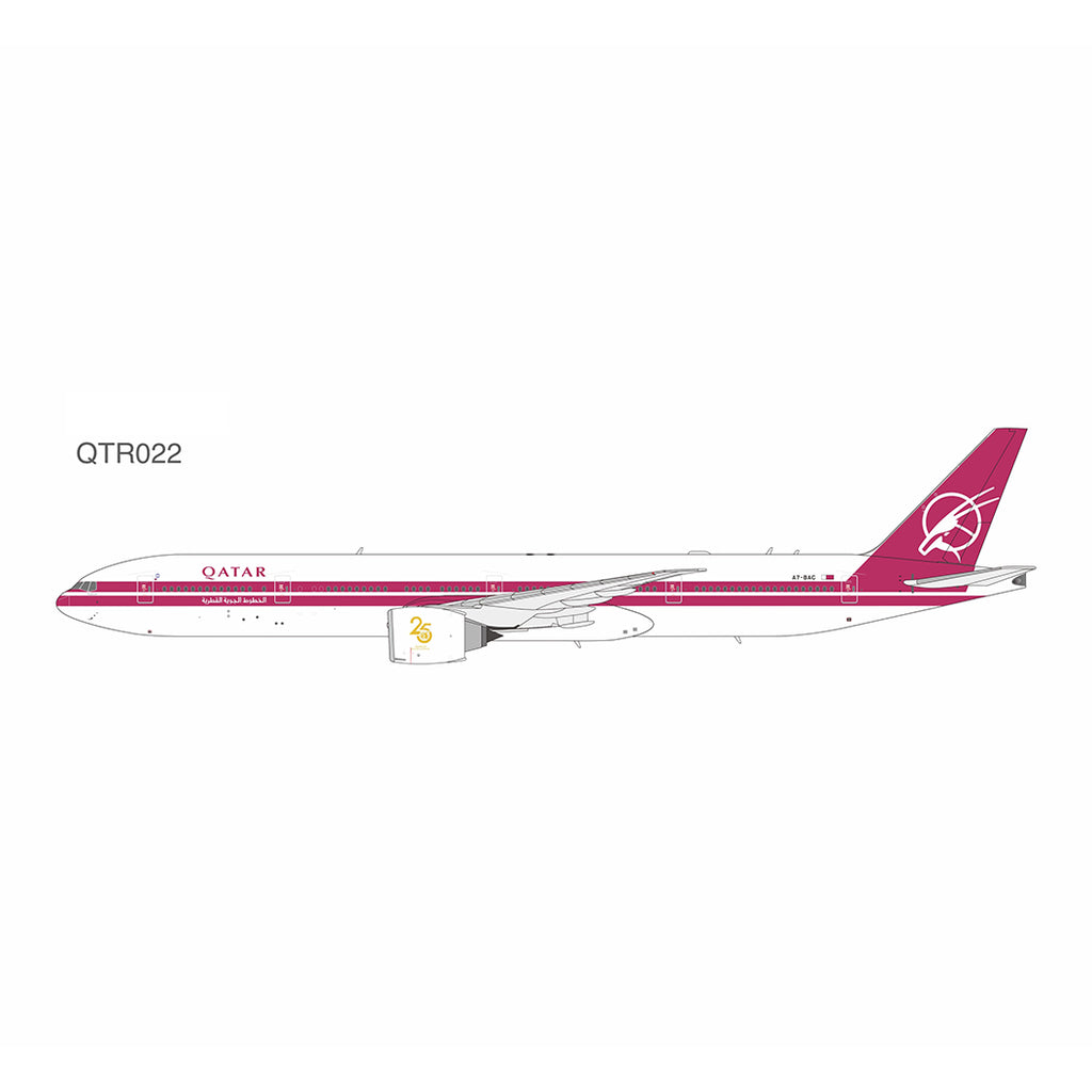 Qatar Airways Boeing 777-300ER A7-BAC 25th Anniversary NG Model (Lite) QTR022 Scale 1:400