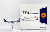 Lufthansa Airbus A321 D-AIRR Crane Protection Germany JC Wings SA2032 Scale 1:200