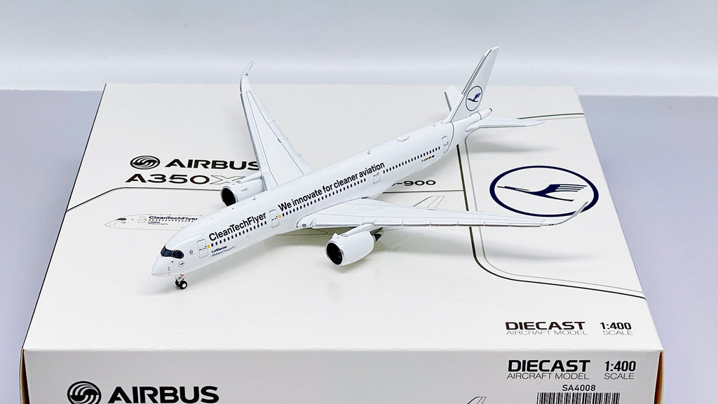 Lufthansa Airbus A350-900 Flaps Down D-AIVD CleanTechFlyer JC Wings SA4DLH008A SA4008A Scale 1:400