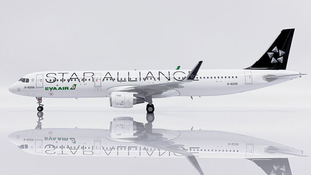 EVA Air Airbus A321 B-16206 Star Alliance JC Wings XX20204 Scale 1:200