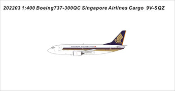 Singapore Airlines Cargo Boeing 737-300QC 9V-SQZ Panda Models 202203 Scale 1:400