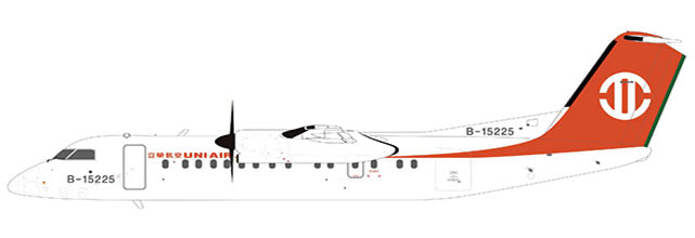 Uni Air Dash 8-300 B-15225 Last Flight JC Wings ALB2UNI225 Scale 1:200