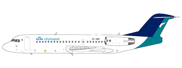 KLM (Silkair Hybrid Color) Fokker 70 PH-KZM JC Wings EW4F70003 Scale 1:400