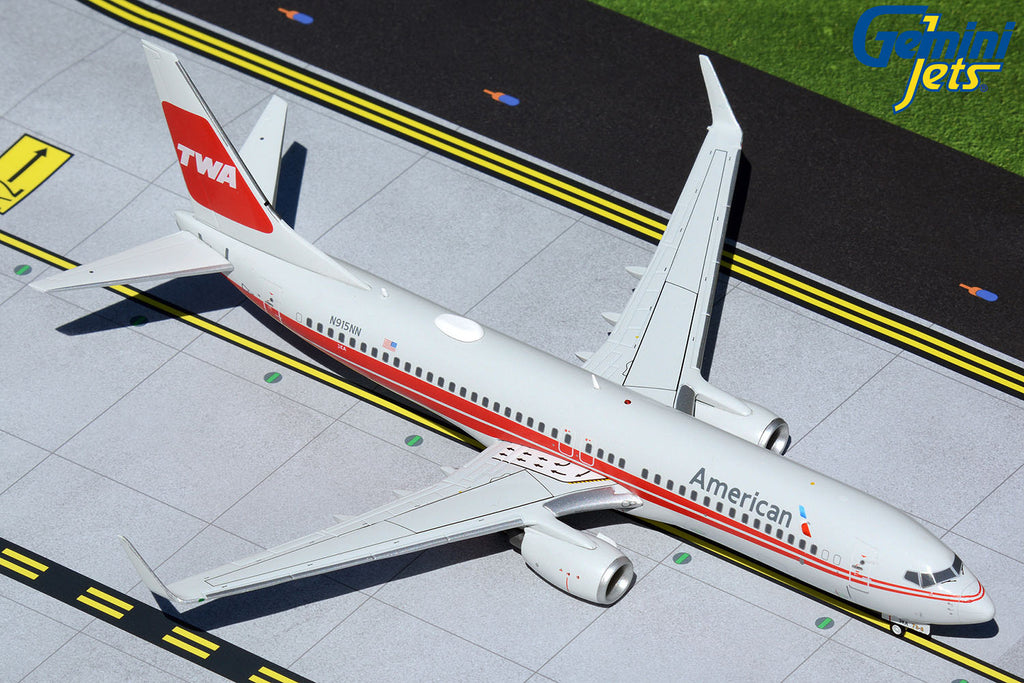 American Airlines Boeing 737-800 N915NN TWA Heritage GeminiJets G2AAL473 Scale 1:200