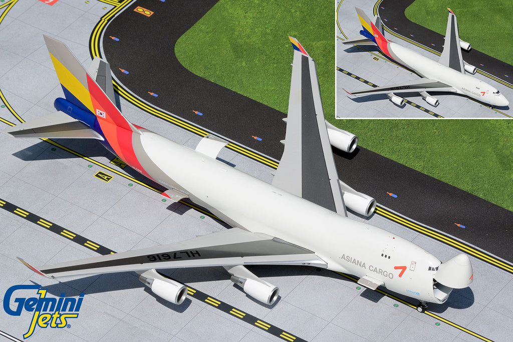 Asiana Airlines Cargo Boeing 747-400ERF Interactive HL7616 GeminiJets G2AAR991 Scale 1:200