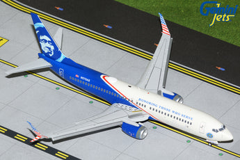 Alaska Airlines Boeing 737-800 Flaps Down N570AS Honoring Those Who Serve GeminiJets G2ASA1138F Scale 1:200