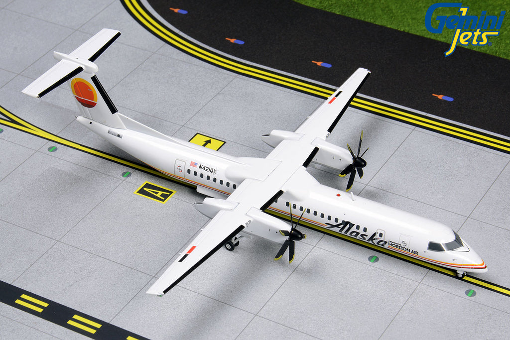 Alaska Airlines Bombardier Dash 8 Q400 N421QX Horizon Air Retro GeminiJets G2ASA865 Scale 1:200