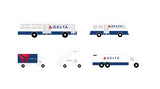 Delta Ground Service Equipment Trucks Set GeminiJets G2DAL720 Scale 1:200
