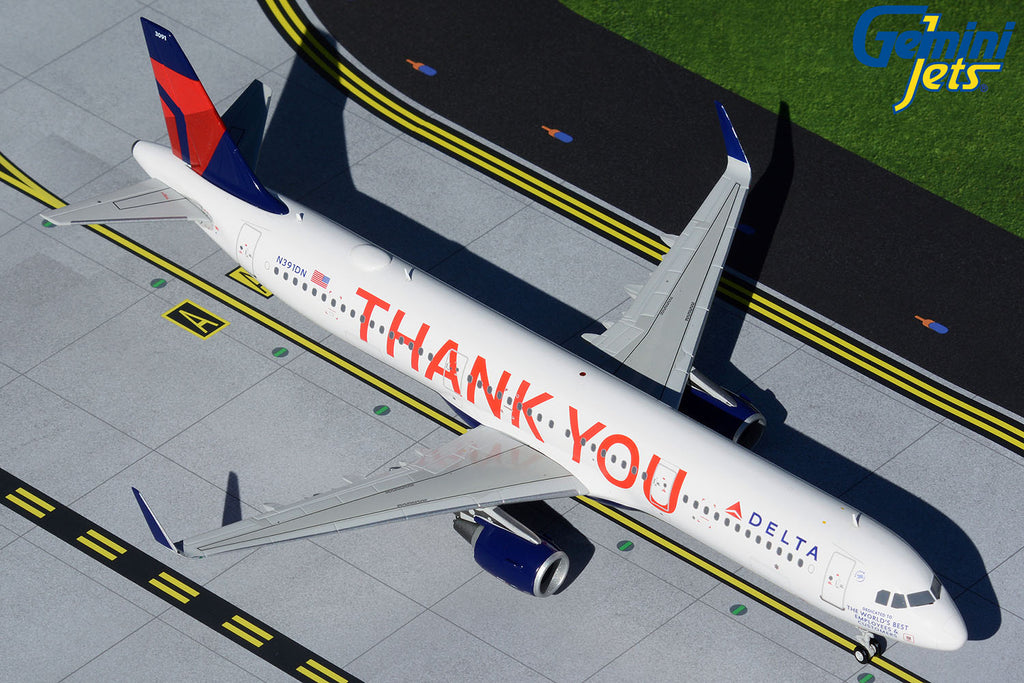 Delta Airbus A321 N391DN Thank You GeminiJets G2DAL925 Scale 1:200