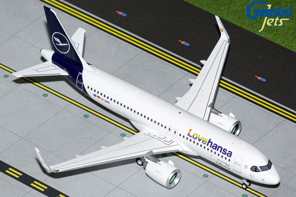 Lufthansa Airbus A320neo D-AINY Lovehansa GeminiJets G2DLH1198 Scale 1:200