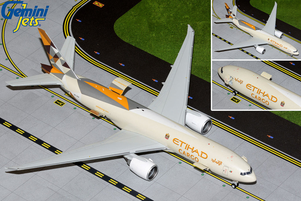 Etihad Cargo Boeing 777F Interactive A6-DDE GeminiJets G2ETD955 Scale 1:200