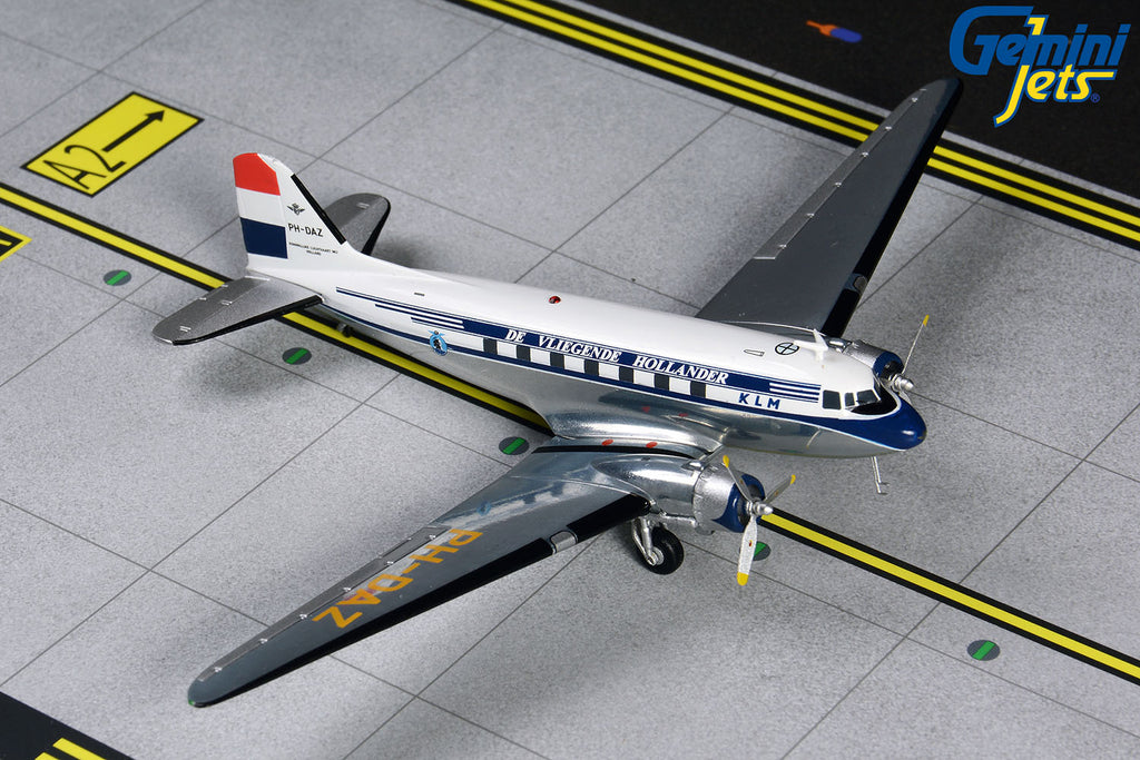 KLM DC-3 PH-DAZ GeminiJets G2KLM843 Scale 1:200