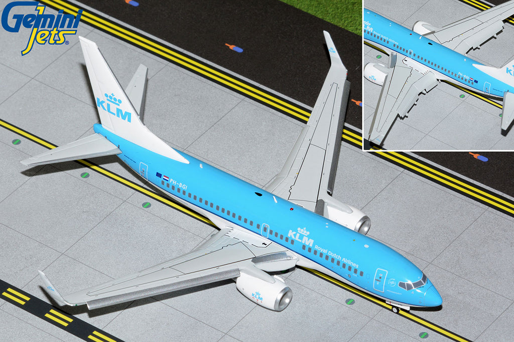 KLM Boeing 737-700 Flaps Down PH-BGI GeminiJets G2KLM986F Scale 1:200
