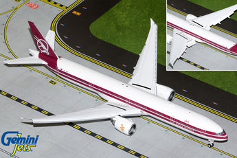 Qatar Airways Boeing 777-300ER Flaps Down A7-BAC Retro GeminiJets G2QTR1145F Scale 1:200