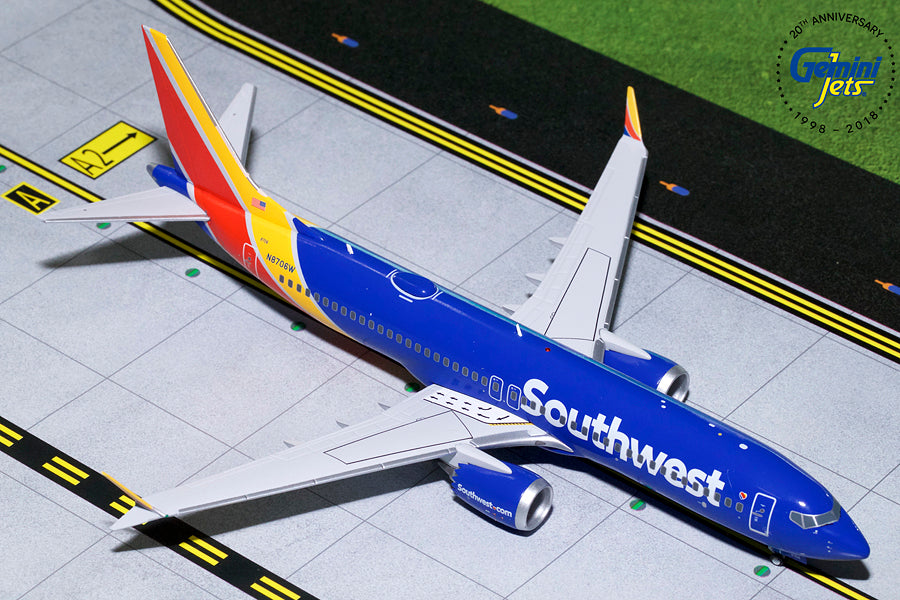 ミニカー　1/200 737 MAX-8 サウスウエスト航空 N8706W [G2SWA757] Gemini200 737 MAX-8 サウスウエスト航空 N8706W 1/200 ※金属製