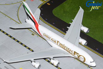 Emirates Airbus A380 A6-EVG 50th Anniversary GeminiJets G2UAE1056 Scale 1:200