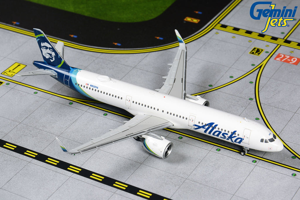 Alaska Airlines Airbus A321neo N928VA GeminiJets GJASA1855 Scale 1:400