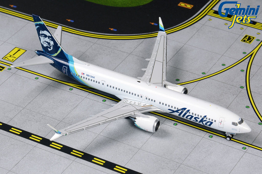 Alaska Airlines Boeing 737 MAX 9 N913AK GeminiJets GJASA1873 Scale 1:400