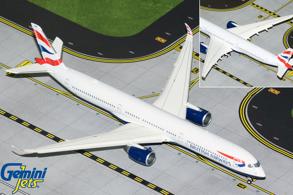 British Airways Airbus A350-1000 Flaps Down G-XWBB GeminiJets GJBAW2111F Scale 1:400
