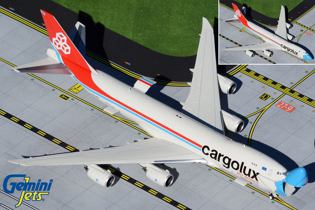 Cargolux Boeing 747-8F Interactive LX-VCF Not Without My Mask GeminiJets GJCLX1954 Scale 1:400