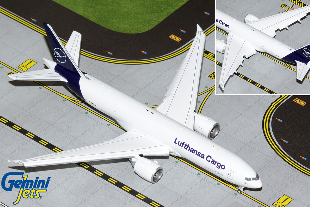 Lufthansa Cargo Boeing 777F Flaps Down D-ALFA GeminiJets GJDLH2126F Scale 1:400