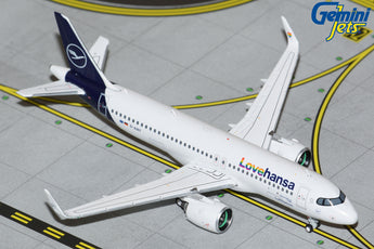 Lufthansa Airbus A320neo D-AINY Lovehansa GeminiJets GJDLH2168 Scale 1:400