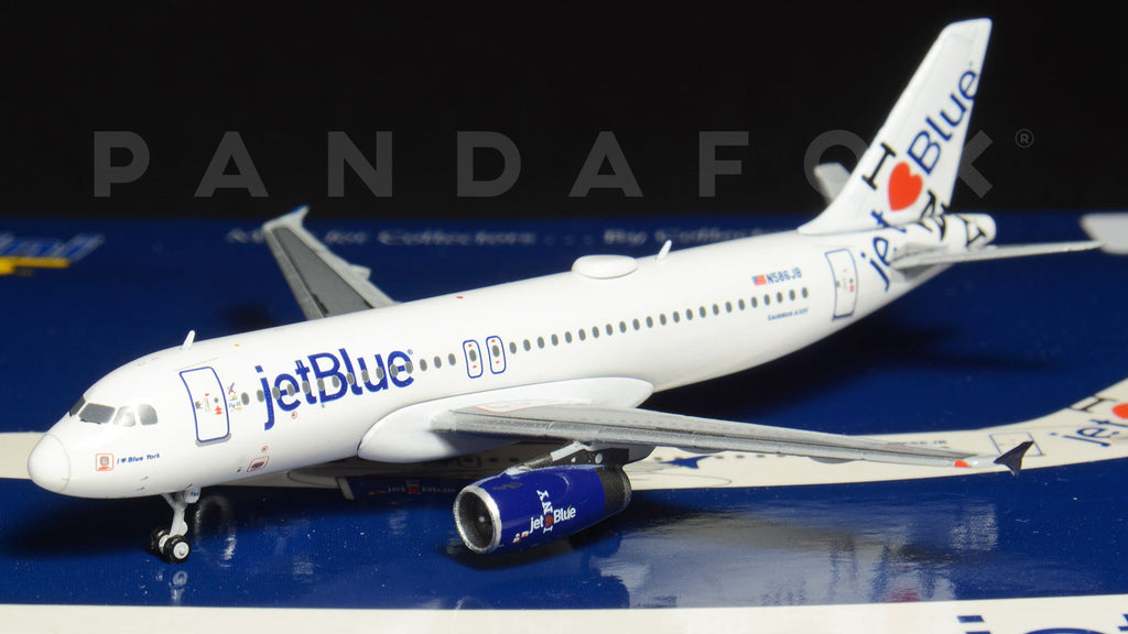JetBlue Airbus A320 N586JB "I <3 NY" GeminiJets GJJBU1545 Scale 1:400