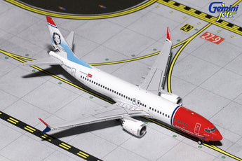 Norwegian Boeing 737 MAX 8 LN-MAX "Sonja Henie" GeminiJets GJNAX1654 Scale 1:400