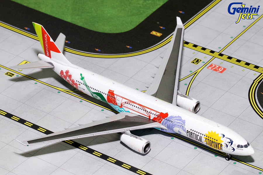 TAP Air Portugal Airbus A330-300 CS-TOW "Portugal Stopover" GeminiJets GJTAP1697 Scale 1:400