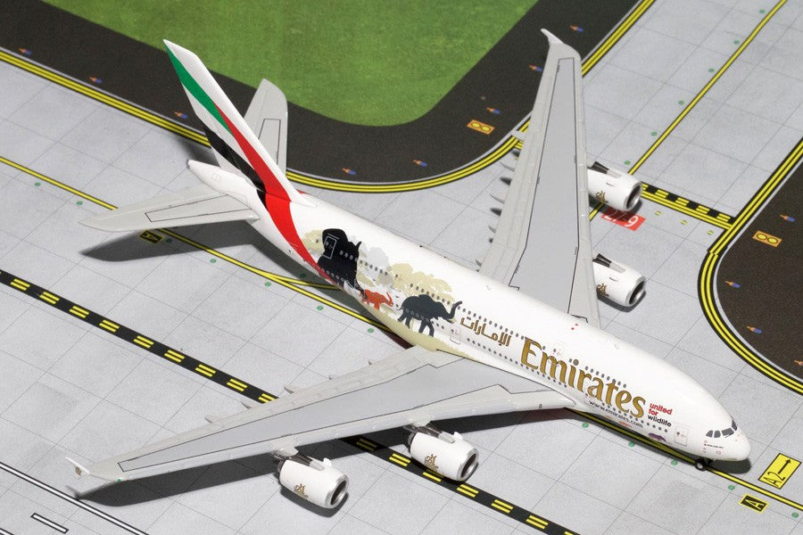 Emirates Airbus A380 A6-EDG Wildlife #2 GeminiJets GJUAE1551 Scale 1:400